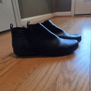 Black Leather Ankle Boots